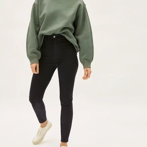 Everlane High Rise Ankle Jean Black